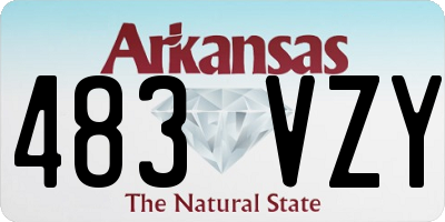AR license plate 483VZY