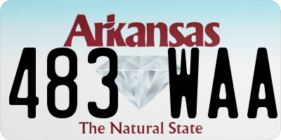 AR license plate 483WAA