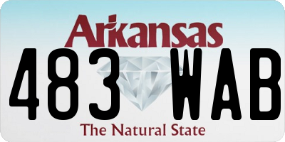 AR license plate 483WAB