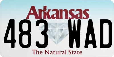 AR license plate 483WAD