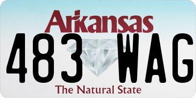 AR license plate 483WAG