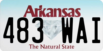 AR license plate 483WAI
