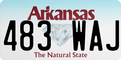 AR license plate 483WAJ