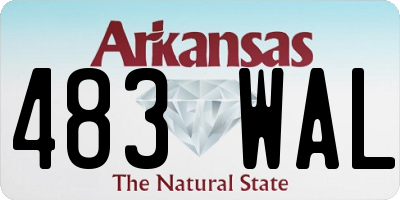 AR license plate 483WAL