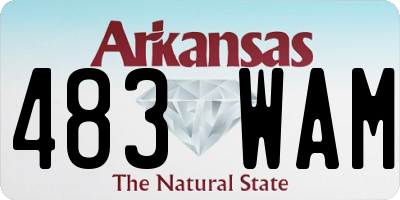 AR license plate 483WAM