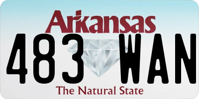 AR license plate 483WAN