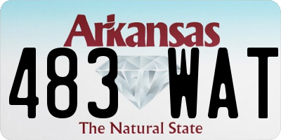 AR license plate 483WAT