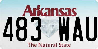 AR license plate 483WAU