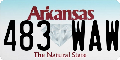 AR license plate 483WAW