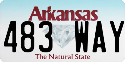 AR license plate 483WAY