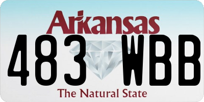 AR license plate 483WBB