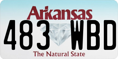 AR license plate 483WBD