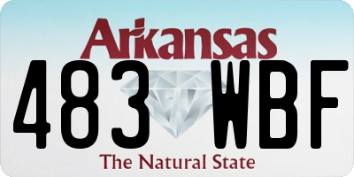 AR license plate 483WBF