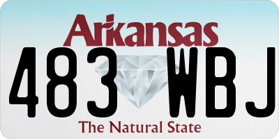 AR license plate 483WBJ