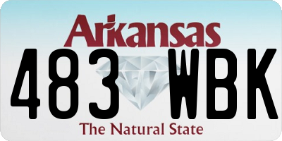 AR license plate 483WBK