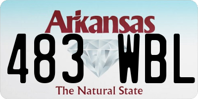 AR license plate 483WBL