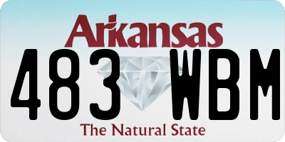AR license plate 483WBM
