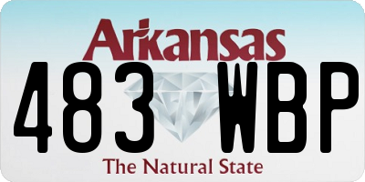 AR license plate 483WBP