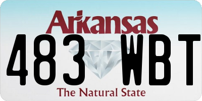 AR license plate 483WBT