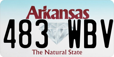 AR license plate 483WBV
