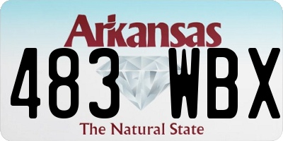 AR license plate 483WBX