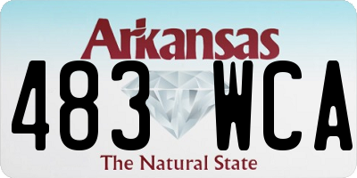 AR license plate 483WCA