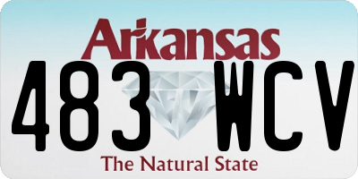 AR license plate 483WCV