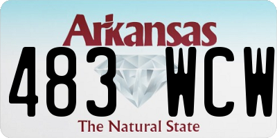 AR license plate 483WCW