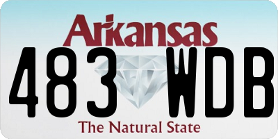 AR license plate 483WDB