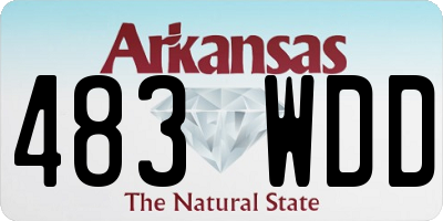 AR license plate 483WDD
