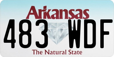 AR license plate 483WDF