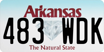 AR license plate 483WDK