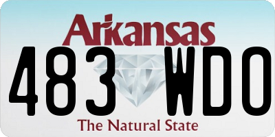 AR license plate 483WDO