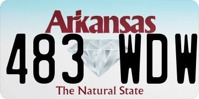 AR license plate 483WDW