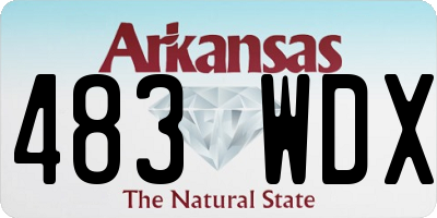 AR license plate 483WDX