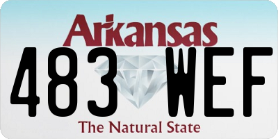 AR license plate 483WEF