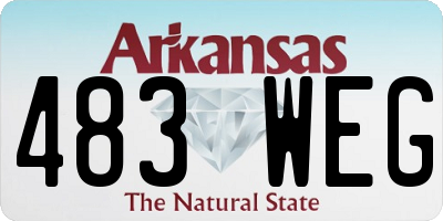 AR license plate 483WEG