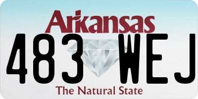 AR license plate 483WEJ
