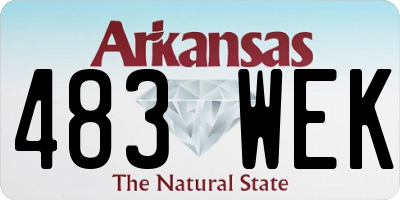 AR license plate 483WEK