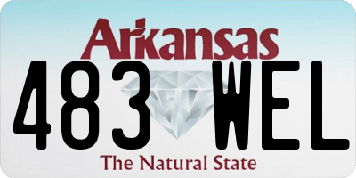 AR license plate 483WEL