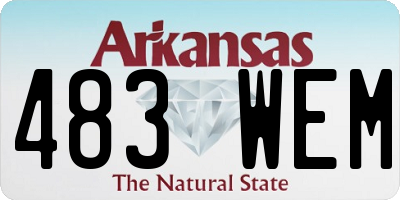 AR license plate 483WEM