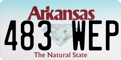 AR license plate 483WEP