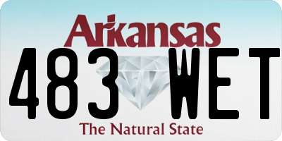 AR license plate 483WET