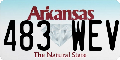 AR license plate 483WEV