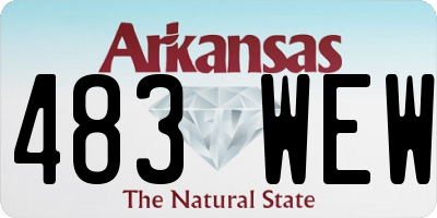 AR license plate 483WEW