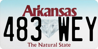 AR license plate 483WEY