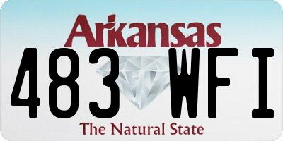 AR license plate 483WFI