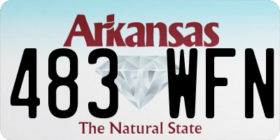 AR license plate 483WFN