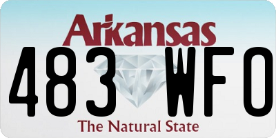 AR license plate 483WFO