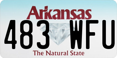 AR license plate 483WFU